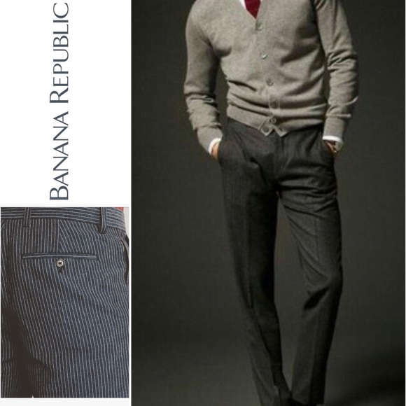 Banana Republic Other - Banana Republic Grey Pinstriped Slacks